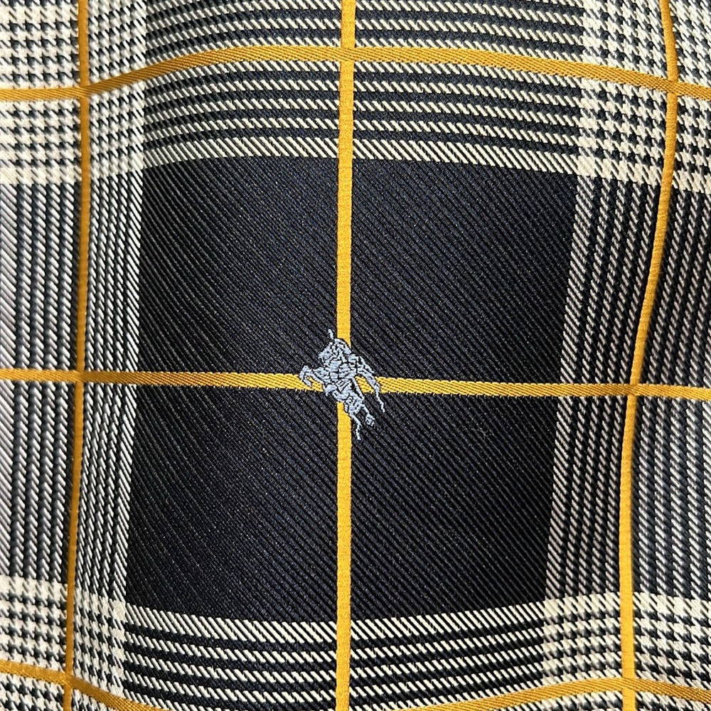 Navy Check Burberry Pleated Dress NWT Size 2 - Picture 2 of 11